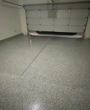Flake 2 car garage epoxy coating